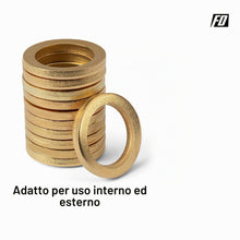 Carica l'immagine nel visualizzatore di Gallery, FD-Workstuff Assortimento di 50 Anelli di Fissaggio Ø 9/10/11/12/13 mm in Ottone e Acciaio con Rondelle: Ideali per il S
