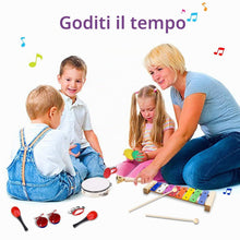 Carica l'immagine nel visualizzatore di Gallery, Strumenti Musicali per Bambini, Ulifeme 24 Pezzi Set Strumenti Musicali Percussioni Giocattolos in Legno, Giochi Musical
