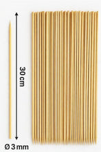 Carica l'immagine nel visualizzatore di Gallery, Set 100 Spiedini in Legno 30 cm x 3 mm – Bastoncini Lunghi per Carne, Frutta, Dolci, Panini, Barbecue e Finger Food – Na