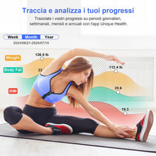 Carica l'immagine nel visualizzatore di Gallery, Salute Persona Impedenzimetro, Bilancia connessa WIFI &amp; Bluetooth con 8 elettrodi ad alta precisione 46 dati aziendali per App Incluse Andriod e iOS, Capacità 180kg/400lb, 30x30cm