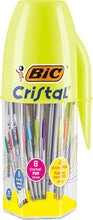 Carica l'immagine nel visualizzatore di Gallery, BIC Megatubo, Set Penne a Sfera Colorate Cristal Original (Punta 1mm), Cristal Fun e Fluo (Punta 1.6mm), Cancelleria Scuola e Casa, Idea Regalo, 20 Unità