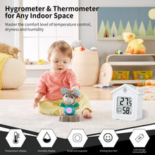 Carica l'immagine nel visualizzatore di Gallery, Termometro/Igrometro Mini LCD, Confezione Da 6 Pezzi, Igrometro Digitale Per Interni Con Magnete E Indicatore Faccina. A