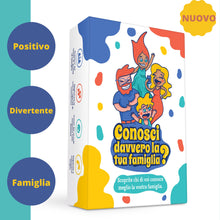 Carica l'immagine nel visualizzatore di Gallery, Conosci davvero la tua famiglia? Un gioco divertente Pieno di indovinelli, quiz e sfide per scoprire chi conosce meglio la propria famiglia! Gioco di società da Tavolo