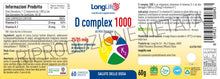 Carica l'immagine nel visualizzatore di Gallery, LongLife® D complex 1000 | Integratore vitamina D3 e vitamina K2 naturale | Alto dosaggio | Benessere delle ossa | Difes