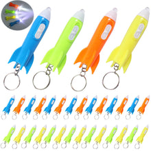 Carica l'immagine nel visualizzatore di Gallery, 30 mini torcia portachiavi luminosi per bambini - regali di compleanno per bambini, missili, piccoli regali