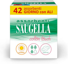 Carica l'immagine nel visualizzatore di Gallery, Saugella Cotton Touch Assorbenti Giorno con Ali, 42 Pezzi