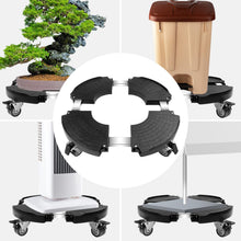 Carica l'immagine nel visualizzatore di Gallery, Fousenuk Sottovaso con Ruote Nero capacità 250 kg, Regolabili 40-58.5cm