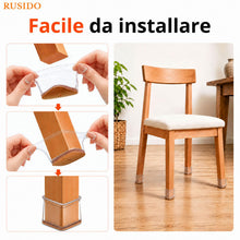 Carica l'immagine nel visualizzatore di Gallery, 20 Pezzi Gommini per Sedie Quadrati Trasparente (Adatto:27-39 mm)