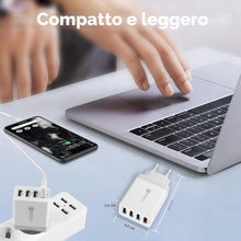 Carica l'immagine nel visualizzatore di Gallery, Caricatore USB da 2 Pezzi, Adattatore di Ricarica USB a 4-Porte con Caricatore Rapido Intelligente QC 3.0 da 33W Multipl