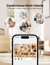 Carica l'immagine nel visualizzatore di Gallery, WOLFANG WS03 Telecamera Wi-Fi Interno 2K(3MP), Videocamera di Sorveglianza, Audio Bidirezionale, Visione Notturna, Tracc