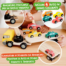 Carica l'immagine nel visualizzatore di Gallery, Nene Toys Camion in Legno con Gru Magnetica per Bambini dai 2 Anni