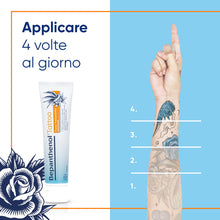 Carica l'immagine nel visualizzatore di Gallery, Bepanthenol Tattoo Care Kit - Crema Tatuaggi Corpo con Pantenolo e Gel Detergente Delicato - Idrata, Protegge e Ravviva i Colori - Preserva la Bellezza del Tatuaggio