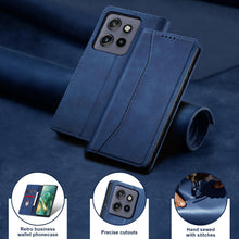 Carica l'immagine nel visualizzatore di Gallery, Jasonyu Cover per Motorola Edge 60 Neo, Portafoglio PU Pelle, Blu