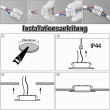 Carica l'immagine nel visualizzatore di Gallery, Faretti LED da Incasso per Mobili Dimmerabili 230V 4000K IP44 3PCS Cromati