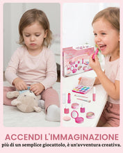 Carica l'immagine nel visualizzatore di Gallery, Set di Trucco per Bambini per Bambine, Kit Make-up Finta 12 Pezzi, per Gioco di Ruolo e Feste, Senza Cosmetici Reali, pe