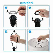 Carica l'immagine nel visualizzatore di Gallery, PATIKIL 8 9 10 11" Lampada Arpa Kit con Finestra, Regolabile Lampada Paralume Staffa Supporto con 3/8 IP E14 E26 E27 Lig