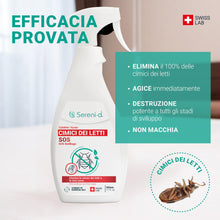 Carica l'immagine nel visualizzatore di Gallery, SOS ANTI CIMICI DA LETTO XXL - Spray Insetticida CHOC Trattamento naturale con Oli Essenziali e Fiore di Piretro Vegetal