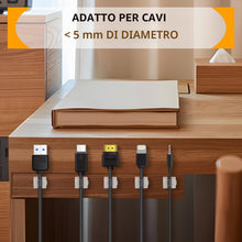 Carica l'immagine nel visualizzatore di Gallery, 60 supporti per cavi esterni, clip per passacavi, organizer per cavi, autoadesivi, per la gestione dei cavi, decorazione