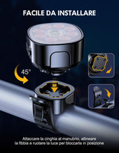 Carica l'immagine nel visualizzatore di Gallery, Babacom Luci Bicicletta LED Anteriore e Posteriore, [8+7 Modalità] Kit Luci Bici Ricaricabili USB, Super Luminose Luce Bici Impermeabile IP65, Biciclette Accessori per Bambini da Ciclismo, Bici Strada