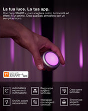 Carica l'immagine nel visualizzatore di Gallery, OSRAM SMART+ DOT-IT TWIST &amp; SHAKE, luce notturna mobile intelligente o luce per bambini con 16 milioni di colori RGB, co