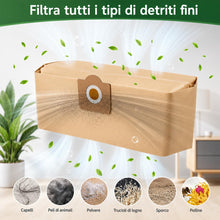 Carica l'immagine nel visualizzatore di Gallery, 10 Sacchetti per Kärcher WD3 WD3 premium 6.959-130.0 MV 3 WD 3.200 WD 3.300M WD 3.500 P, A 22xx Series, A 25xx Series, A