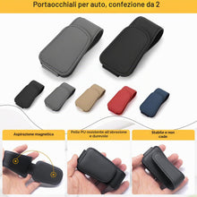 Carica l'immagine nel visualizzatore di Gallery, Porta Occhiali Auto 2 Pezzi, Magnetico Clip Portaocchiali Auto, Universal Soporte para Gafas de sol para Visera de Coche