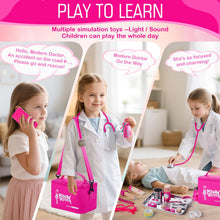 Carica l'immagine nel visualizzatore di Gallery, Sundaymot Valigetta Dottore Bambini, Kit Dottoressa Bambina con Stetoscopio