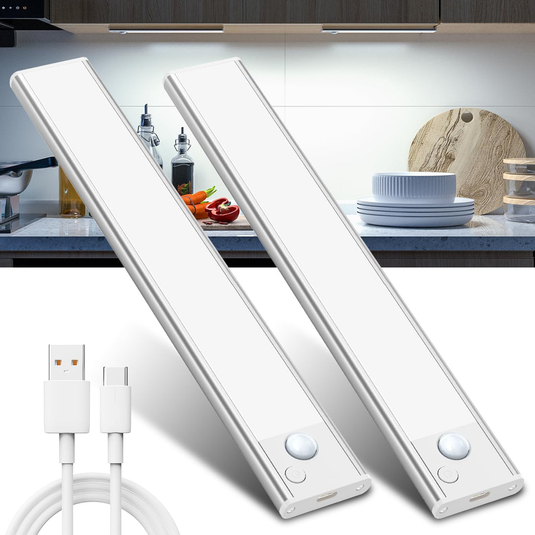 Luce LED Sottopensile Cucina Luci - Sensore Batteria Armadio Lampada Ricaricabile Magnetica Movimento Senza Fili Striscia Lampade Barra USB Interno Strisce Light Adesive Sotto Pensile Illuminazione