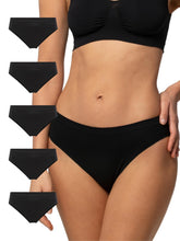 Carica l'immagine nel visualizzatore di Gallery, POMPEA 5 Paia Slip Donna in Morbida Microfibra, Mutande Donna Senza Cuciture Elasticizzate