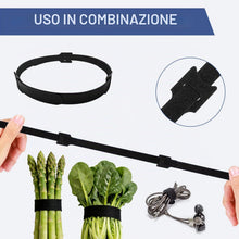 Carica l'immagine nel visualizzatore di Gallery, 100 Pezzif Fascette per Cavi Riutilizzabili, 200 mmX12 mm Fascette Stringicavo Regolabili,per Organizzare i Cavi in Casa
