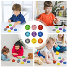 Carica l'immagine nel visualizzatore di Gallery, 9 Pezzi Mathe Fakten Fidgets Spinners Kit, Moltiplicazioni Divisioni Math Fact Spinners Fidgets, Mini Giocattolo Math Sp