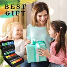 Carica l'immagine nel visualizzatore di Gallery, AFXXE Pennarelli lettering 120 colori, punte pennello e doppia sottile, kit per ragazze, bambini e adulti, pennarelli acquerellabili professionali inclusi 3 modelli