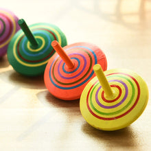 Carica l&#39;immagine nel visualizzatore di Gallery, ZOEON 30 Pezzi Trottola in Legno, Giroscopio in Legno Colorati Artigianali Set per Bambini