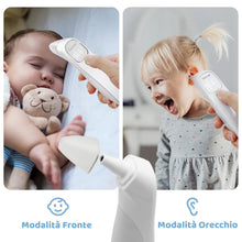 Carica l'immagine nel visualizzatore di Gallery, Berrcom Termometro Fronte e Orecchio Termometro Febbre Infrarossi Senza Contatto Termometro Neonato Digitale con Allarme Febbre, Lettura Istantanea, Interruttore °C/°F