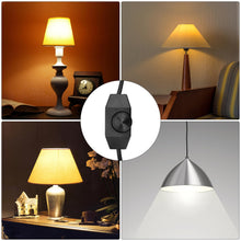 Carica l'immagine nel visualizzatore di Gallery, DAWRIS Dimmer per Lampade a LED, 2 Metri, 230 V, Con Interruttore, Cavo 220-250 V/100 W Max, Spina EURO, Prolunga Girevo