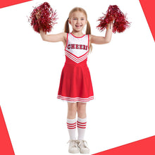 Carica l'immagine nel visualizzatore di Gallery, DAZZTIME Disfraz de Animadora para Mujer,Disfraz de Animadora para Niñas-120 Cm,Uniforme de Cheerleader con Pompones y C
