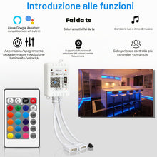Carica l'immagine nel visualizzatore di Gallery, VIPMOON Controller Wifi Wireless Telecomando IR 12-24V a 24 Tasti 4Pin