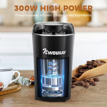 Carica l'immagine nel visualizzatore di Gallery, Macina Caffe' Elettrico 300W, Macinacaffè Elettrico con Lame in Acciaio Inossidabile, Macina Chicchi di Caffè, Macinatura Veloce, 75g, Macina Spezie per Chicchi di Caffè, Spezie, Noci, Cereali, Pepe