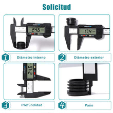 Carica l'immagine nel visualizzatore di Gallery, Vinabo Calibro Digitale, Professionale Calibro Digitale Classico da 150 mm / 6 Pollici con Ampio Display LCD Electronic 