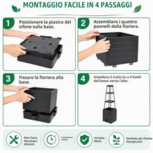 Carica l'immagine nel visualizzatore di Gallery, 2 Fioriere con Traliccio per Pomodori Autoirriganti