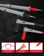 Carica l'immagine nel visualizzatore di Gallery, KAIWEETS Cavi di Test in Silicone Sonde per Multimetro Cavo in Silicone da 48 Pollici Punte Dorate CAT III 1000V &amp; CAT I