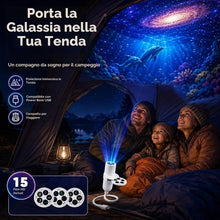 Carica l'immagine nel visualizzatore di Gallery, Proiettore di luce notturna, proiettore HD dinamico 5D olografico per luce notturna, proiettore HD Star Plug and Play, r