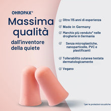 Carica l'immagine nel visualizzatore di Gallery, OHROPAX Tappi auricolari morbidi – Tappi auricolari in morbida schiuma – particolarmente discreti e comodi – valore di i