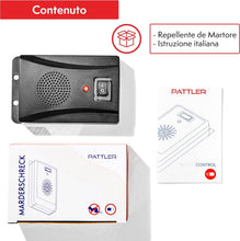 Carica l'immagine nel visualizzatore di Gallery, PATTLER® - Dissuasore per Martore a Batteria, Raggio di 40m² - con Ultrasuoni ed Effetto Anti-Abituamento | Difesa dalle