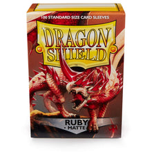 Carica l&#39;immagine nel visualizzatore di Gallery, Dragon Shield ART11037 Matte Standard Size Sleeves 100pk-Ruby, Multicoloured