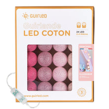 Carica l'immagine nel visualizzatore di Gallery, GuirLED - Guirlanda luminoso a LED per batuffoli di cotone USB - Luce notturna per bambini 2h - Alimentatore doppio USB 