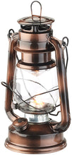 Carica l'immagine nel visualizzatore di Gallery, Lunartec LED-Sturmlampe im Öllampen-Design mit Flammen-Imitation, Bronze