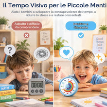 Carica l'immagine nel visualizzatore di Gallery, Timer Visivo Bambini 60 Minuti, Conto Alla Rovescia Silenzioso Blu