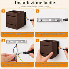 Carica l'immagine nel visualizzatore di Gallery, 2pcs 9W Applique da Parete LED Legno G9 Interno Quercia Scura Luce Fessura