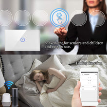 Carica l&#39;immagine nel visualizzatore di Gallery, Interruttore Smart Touch Panel, Interruttore Wireless WiFi, Telecomando del Telefono Cellulare, Supporto del Controllo Vocale Alexa, Nessun hub richiesto, 2.4 GHz Wi-Fi